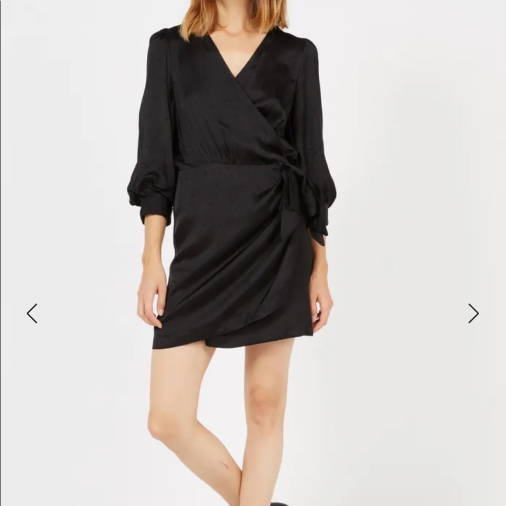 The Kooples Black Wrap Dress